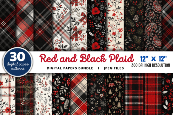 Download Red and Black Plaid Buffalo Paper Bundle - Premium Resources