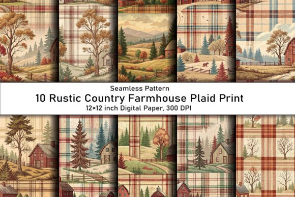 Download Rustic Country Farmhouse Plaid Print - Premium Resources
